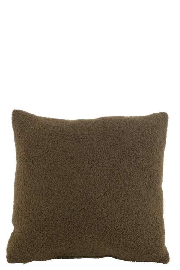 CUSHION TEDDY POLYESTER GREEN
