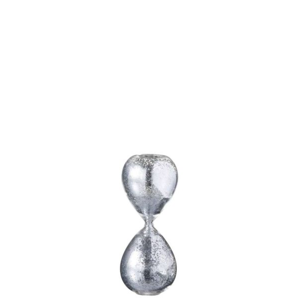 HOURGLASS PEARLS GLASS SILVER SMALL