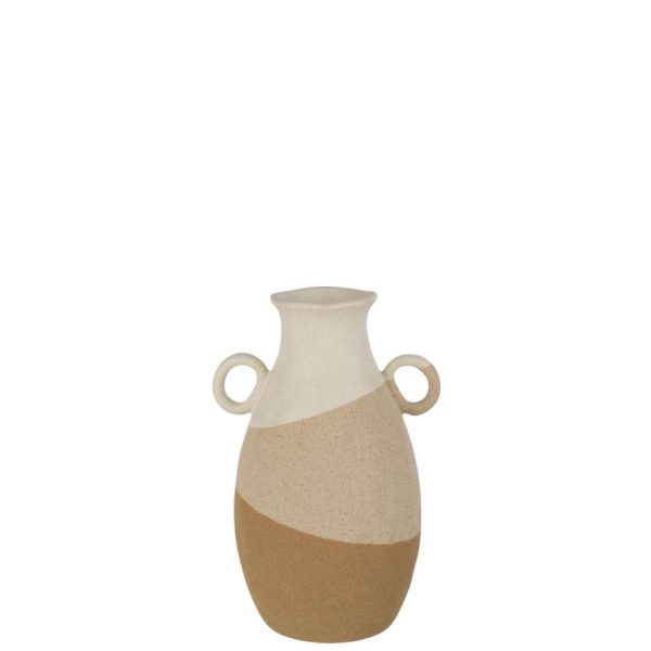 VASE EAR CERAMIC BEIGE/LIGHT BROWN MEDIUM