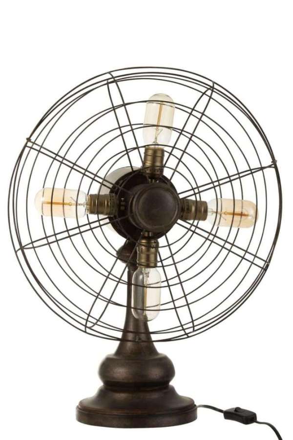 LAMP FAN METAL BROWN