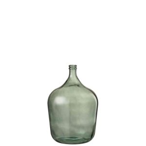 VASE CARAFE GLASS GREEN LARGE