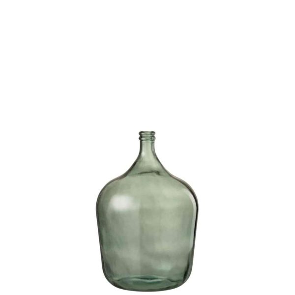 VASE CARAFE GLASS GREEN LARGE