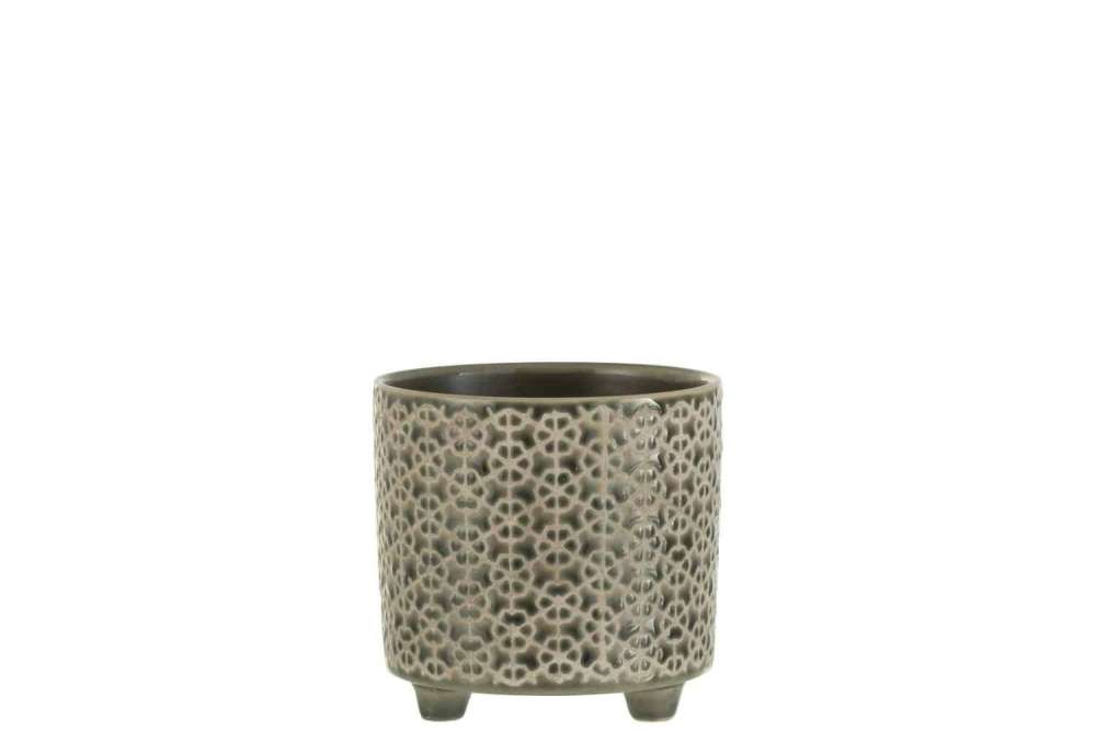 FLOWERPOT FLOWER CERAMIC GREY/BLUE SMALL