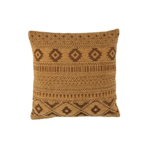 CUSHION ETNIC COTTON SQUARE OCHRE