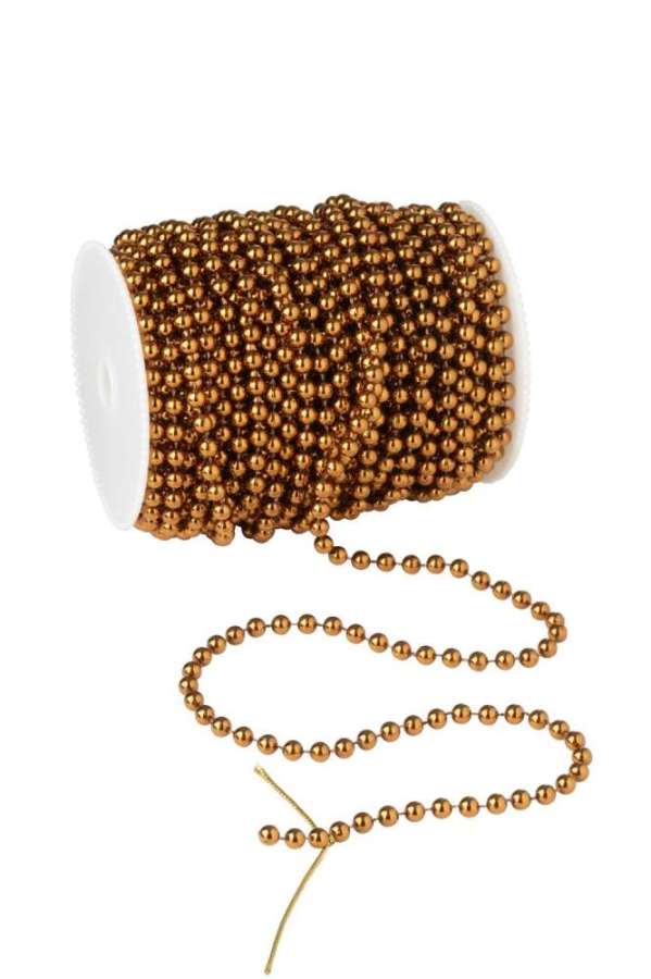 GARLAND ROLL 25M SMALL BEADS PS BROWN