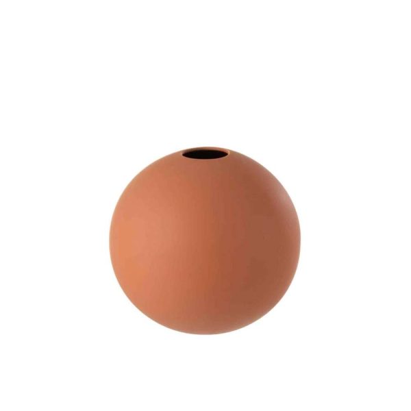 VASE BALL CERAMIC RUST LARGE