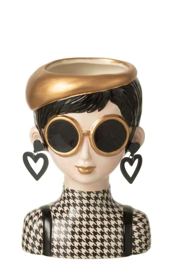 VASE PIED-DE-POULE MARGO CERAMIC MULTICOLORED