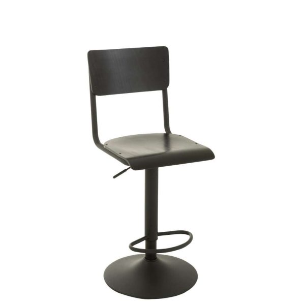 BARSTOOL WOOD/METAL BLACK