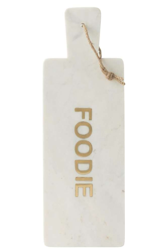 CHEESE BOARD RECTANGLE FOODIE MARBLE WHITE