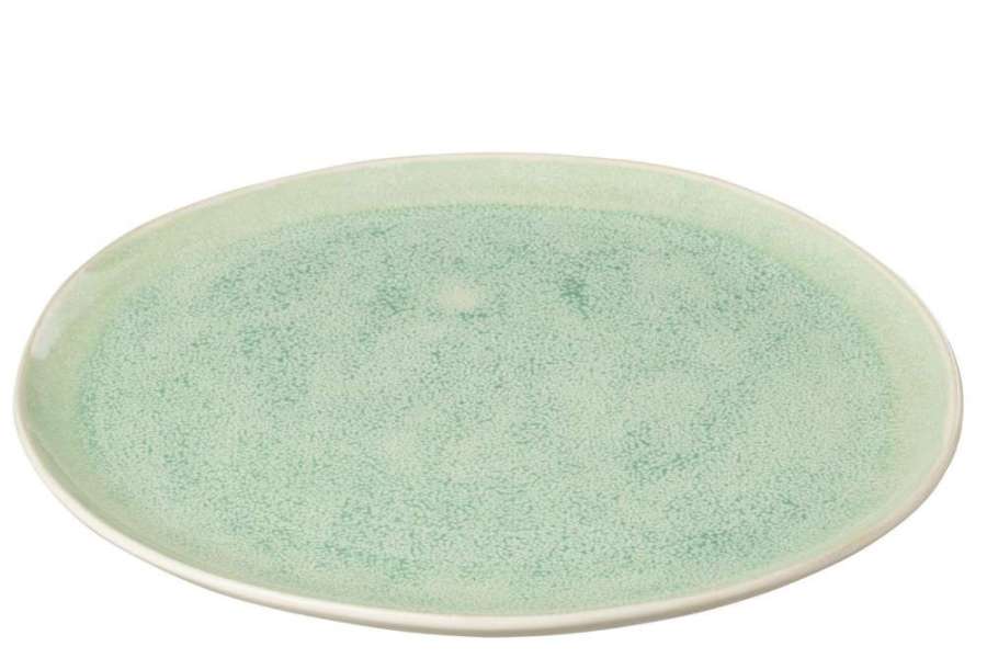 PLATE LARA PORCELAIN GREEN LARGE