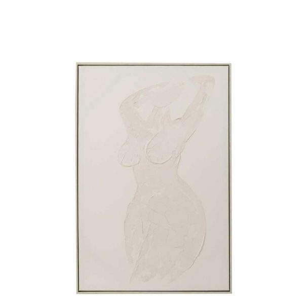 PAINTING WOMAN ABSTRACT CANVAS/PAINT WHITE