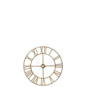 WALL CLOCK ROMAN RATTAN/METAL NATURAL SMALL
