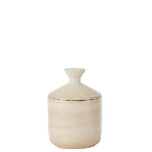 JAR DECORATIVE OLINA CEMENT CREAM LARGE