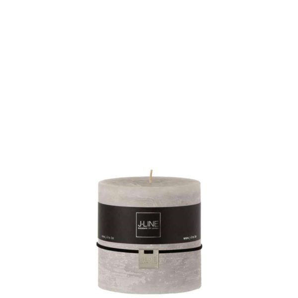 CYLINDER CANDLE  LIGHT GREY64H