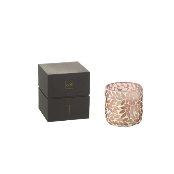 SCENTED CANDLE TENDER ROSE WAX PINK SMALL-50HOURS
