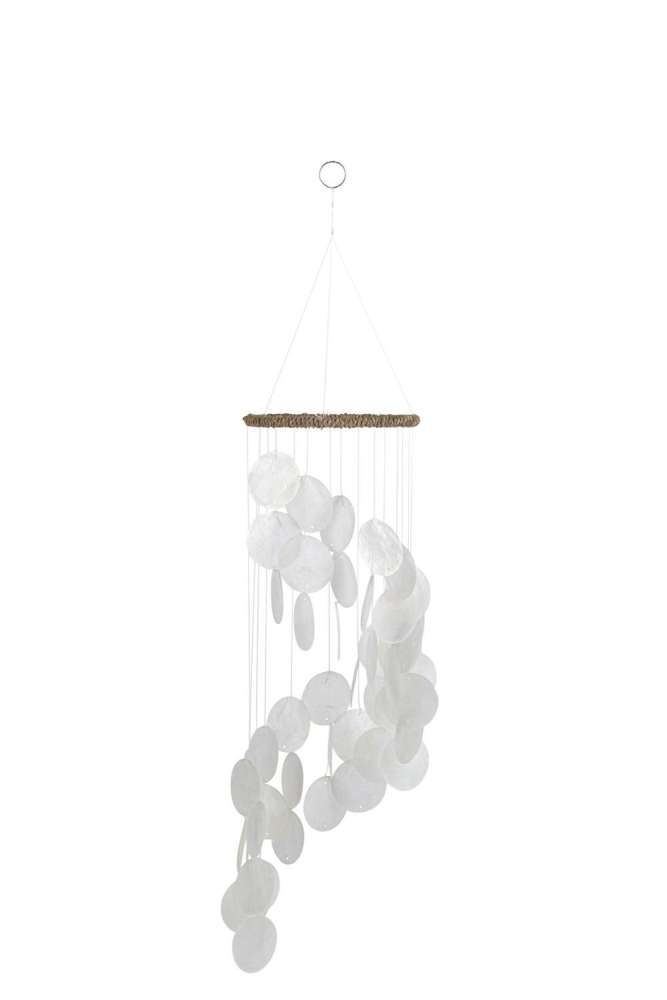 WINDCHIME SCALES ROUND SHELL WHITE