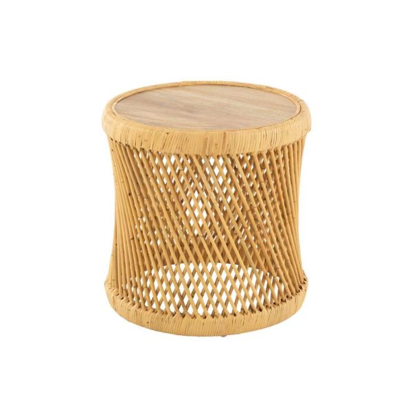 SIDE TABLE CYLINDRICAL RATTEN NATURAL