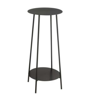 FLOWER STAND TWO METAL BLACK