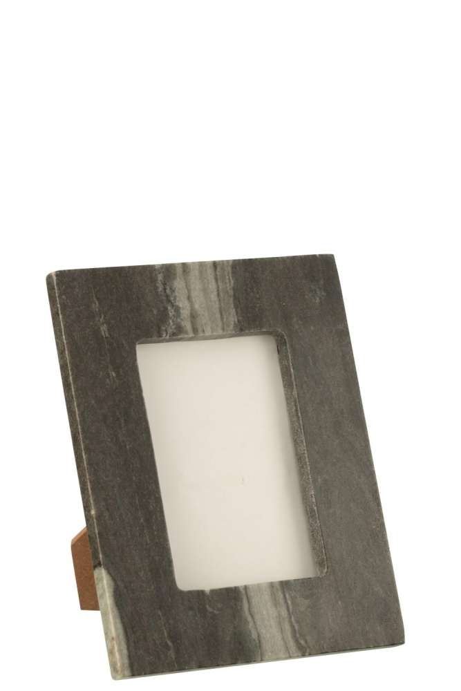 PHOTO FRAME MARBLE BLACK/LIGHT GREY SMALL