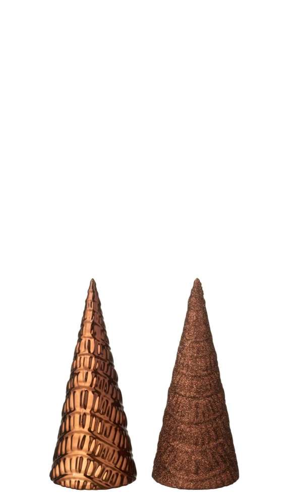 TREE PLASTIC DARK BROWN ASSORTMENT OF 2