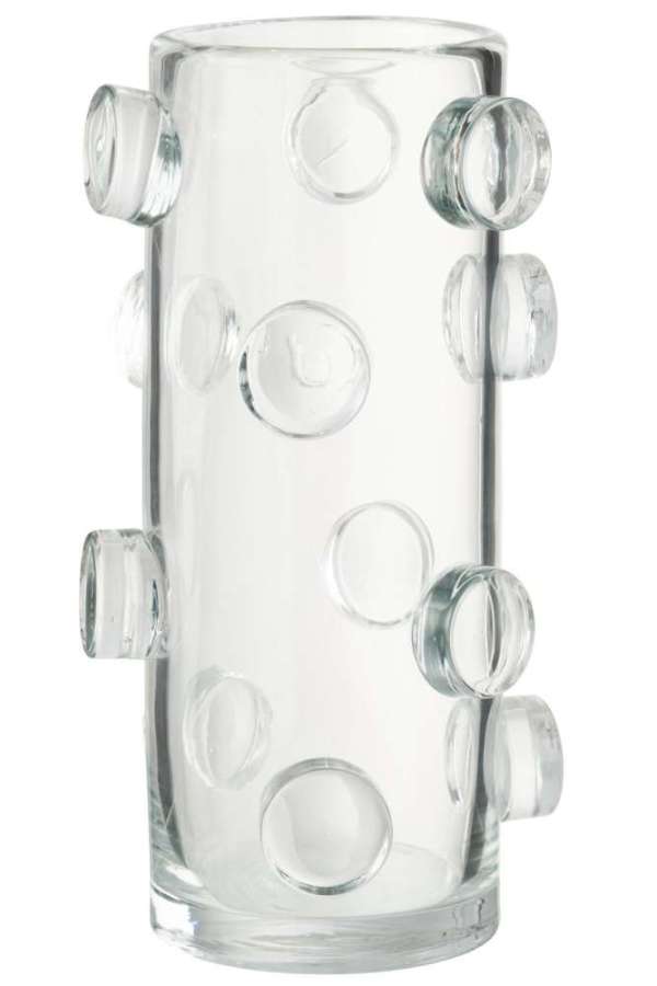 VASE PEBBLES GLASS TRANSPARENT LARGE