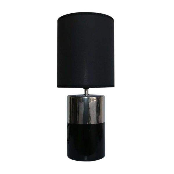 Lampe Base Sort/Sølv Liten 13X13X29Cm
