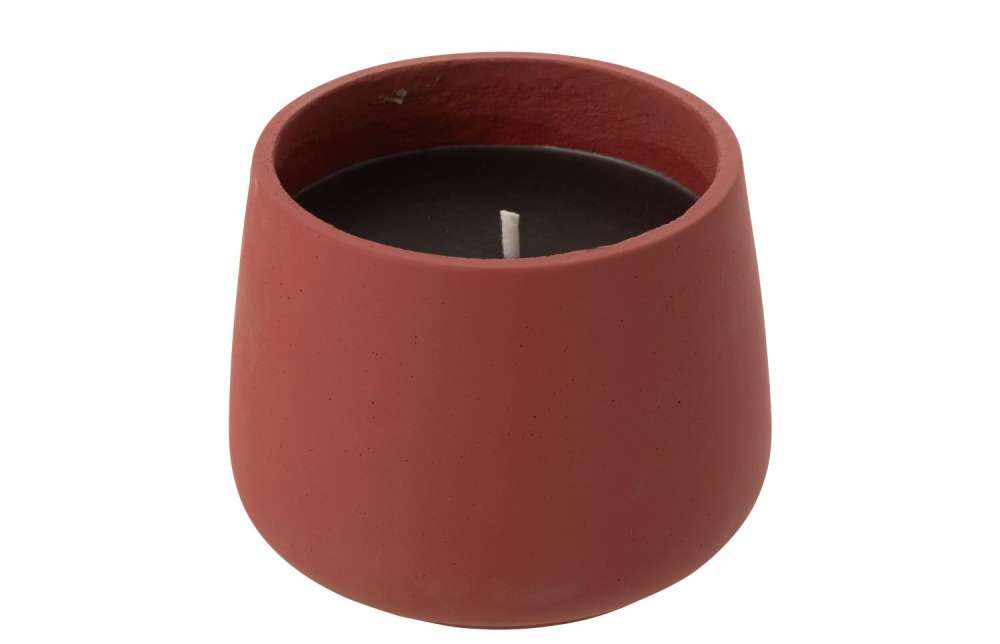 OUTDOOR CANDLE CYRA CEMENT RED LARGE-48  HOURS