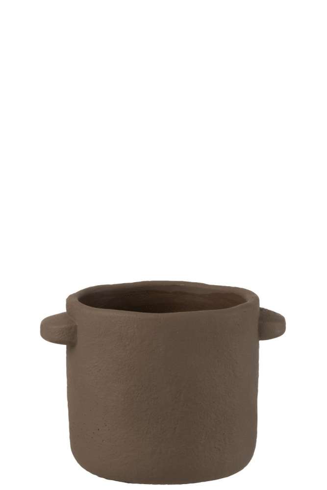POT GUSTAVE CEMENT DARK BROWN MEDIUM