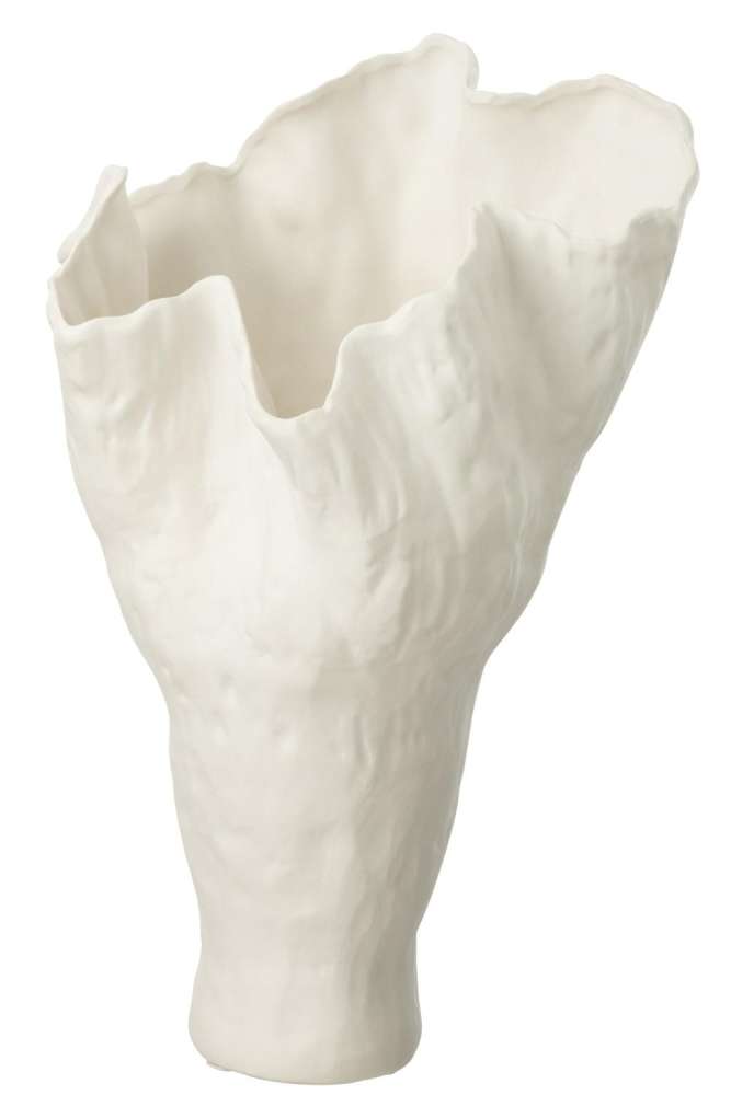VASE COROLLA NARROW CERAMIC WHITE