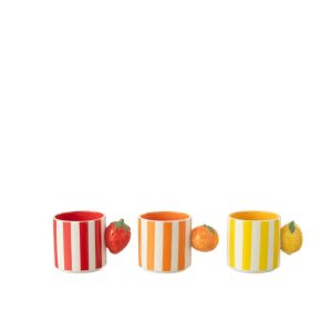 MUG FRUIT DOLOMITE MIX ASSORTMENT OF 3