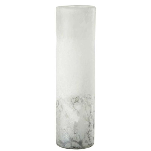 VASE SCAVO CYLINDER GLASS GREY LARGE