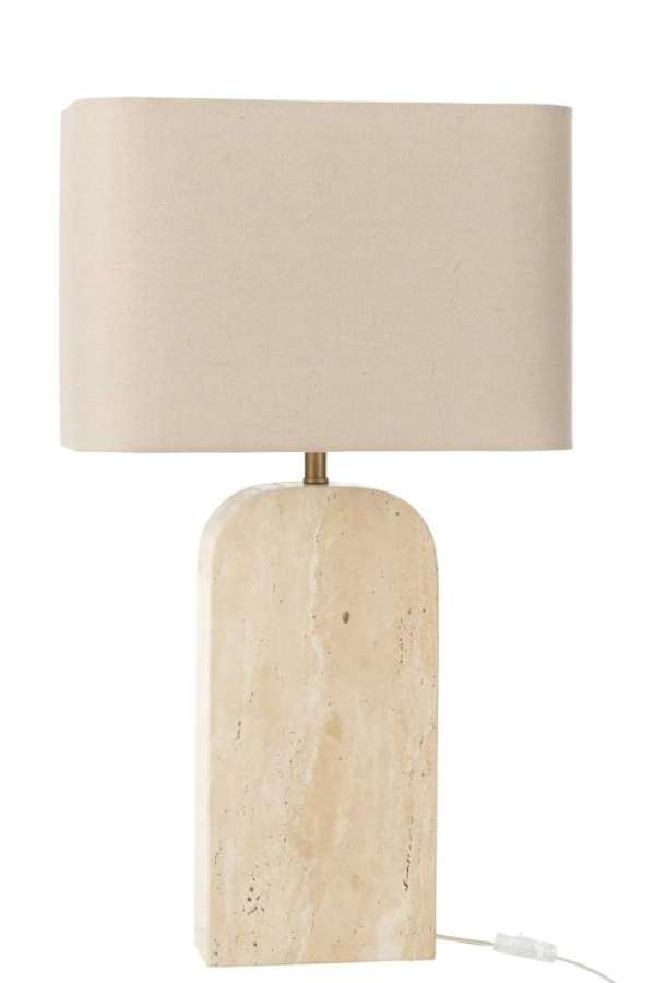 TABLE LAMP TRAVERTINE BEIGE