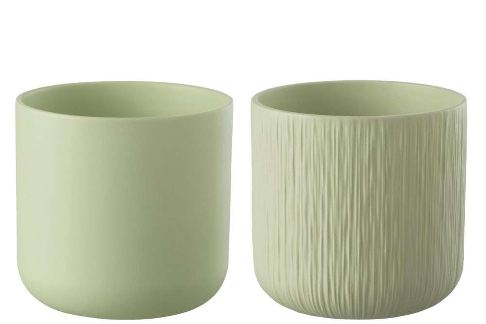 FLOWERPOT GEN CERAMIC PISTACHE XXL ASSORTMENT OF 2