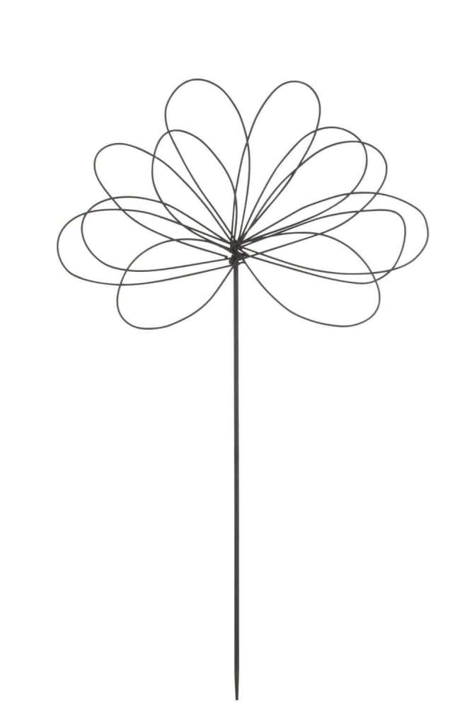 DECORATION GARDEN FLOWER LARGE IRON BLACK
