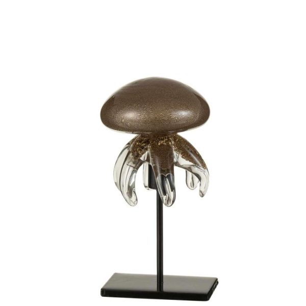 JELLYFISH ON FOOT GLASS BROWN SMALL
