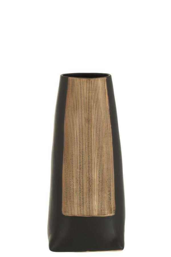 VASE MARIA LONG CERAMIC BLACK SMALL