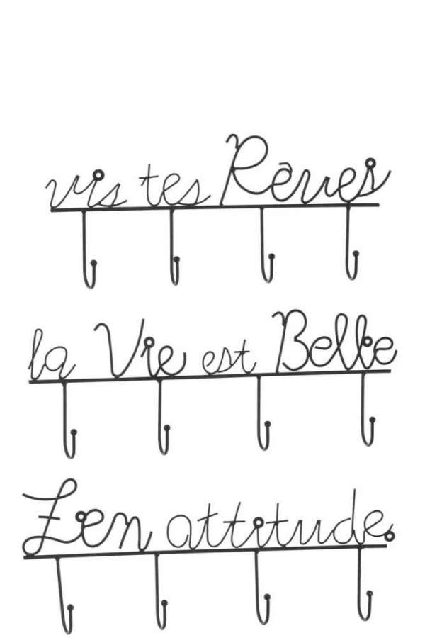 WALL HANGER SAYING METAL BLACK SMALL ASSORTMENT OF 3