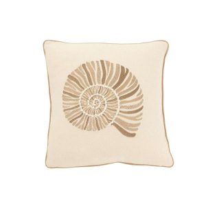 CUSHION SHELL COTTON CREAM/BEIGE