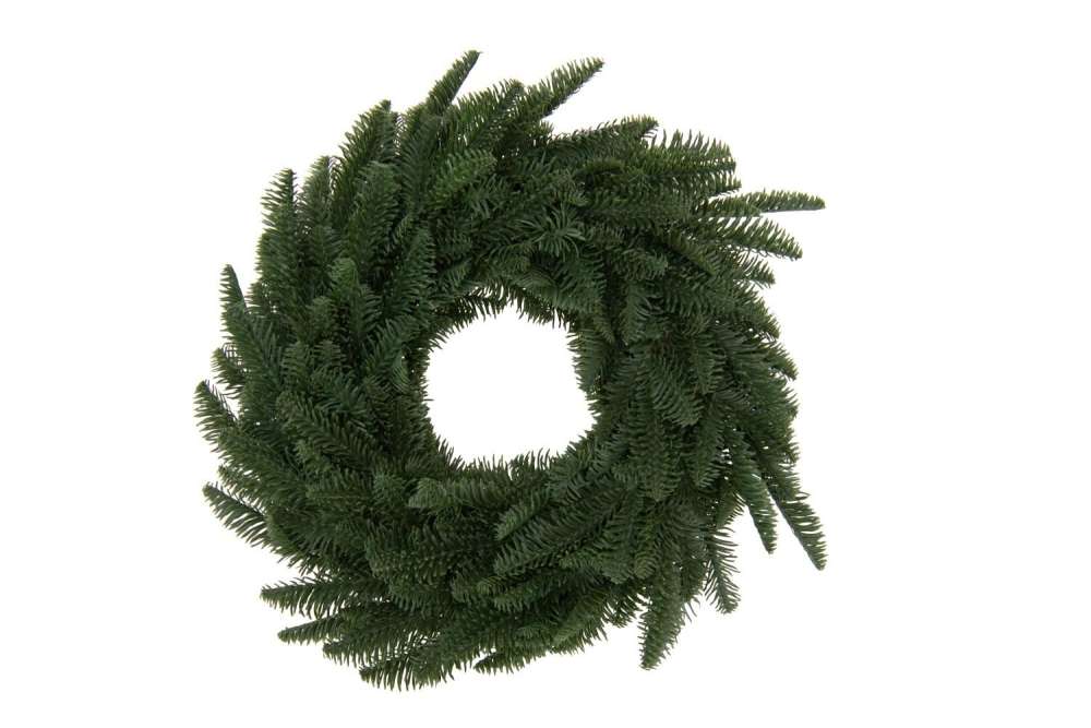 WREATH ARTIFICIAL PLASTIC DARK GREEN MEDIUM