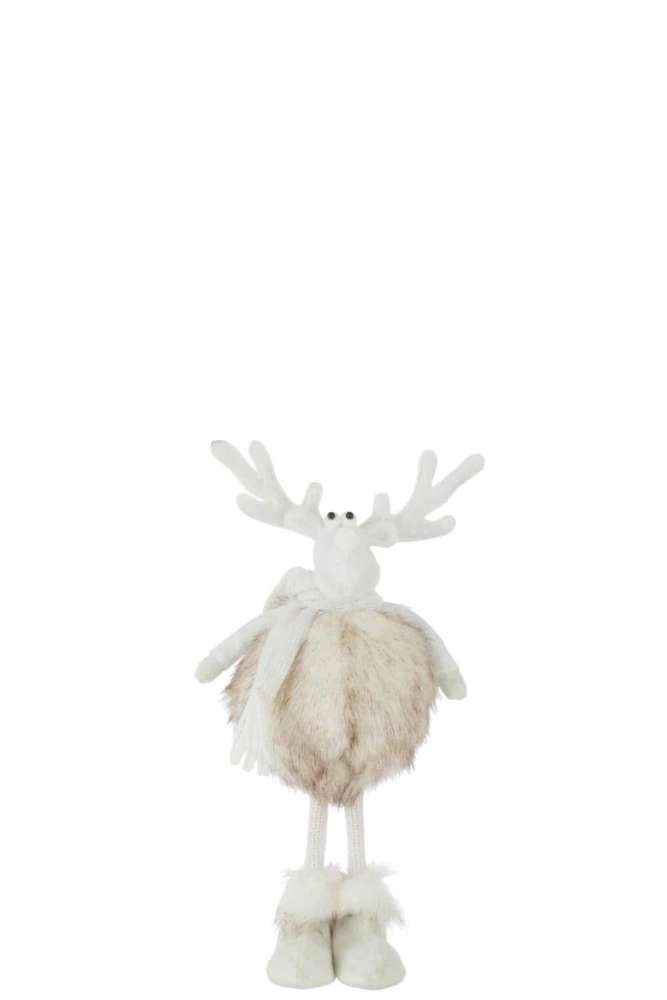 REINDEER STANDING POLY BEIGE SMALL