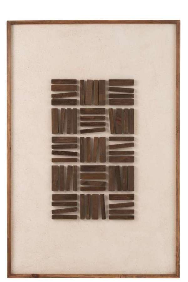 WALL DECORATION JOHN PINE WOOD/CANVAS NATURAL