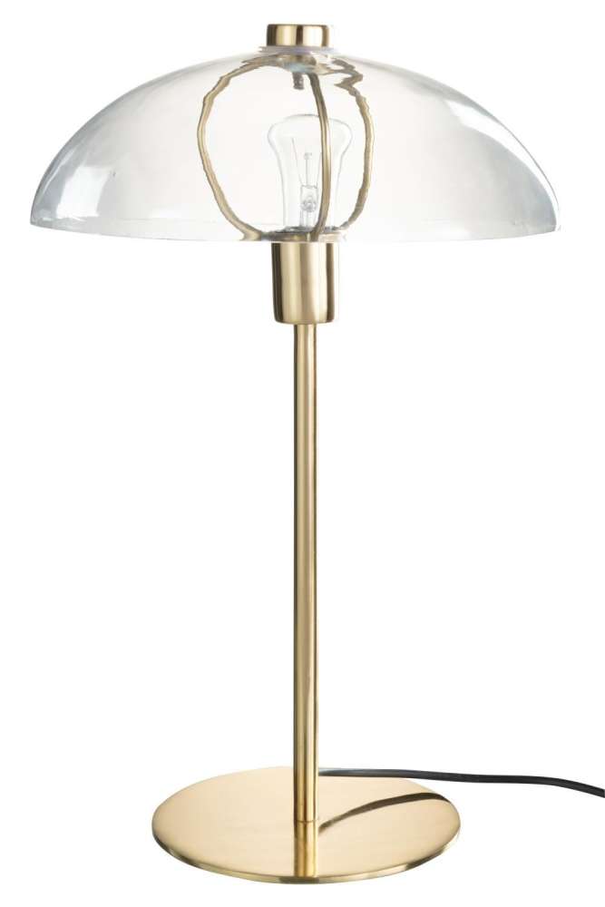 TABLE LAMP JEFF METAL/GLASS TRANSPARENT/GOLD