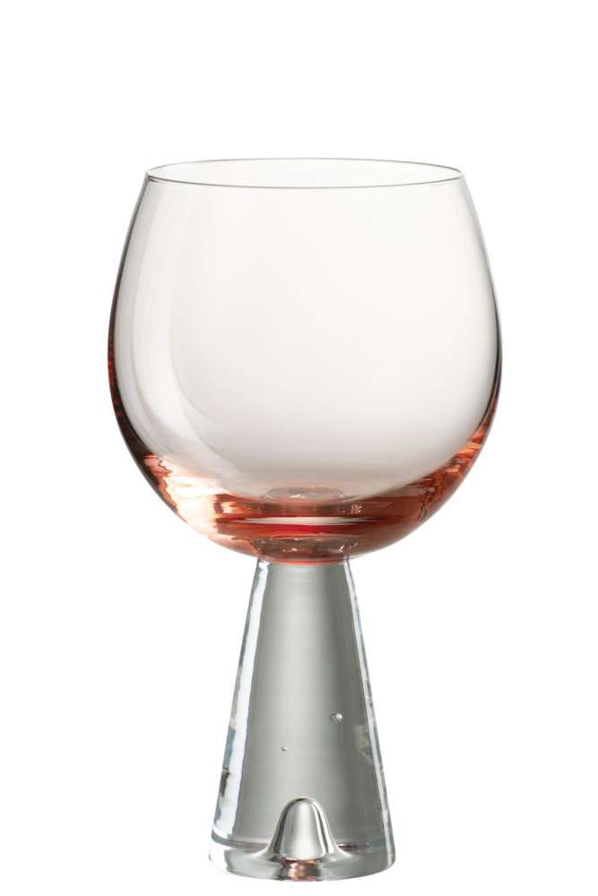 WINE GLASS DEAN GLASS TRANSPARENT/ORANGE