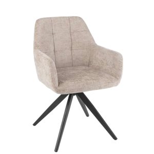 CHAIR LOUNA IRON/ACRYLIC DARK GREY