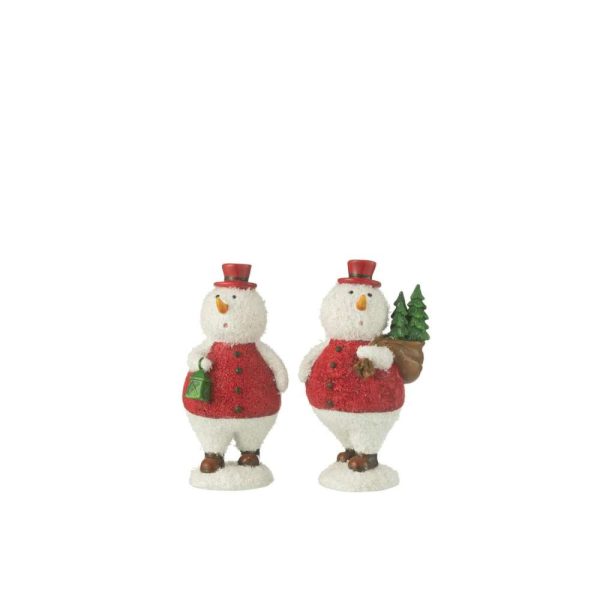 SNOWMAN TREE+LANTERN RESIN MIX MEDIUM ASSORTMENT OF 2