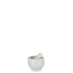 MORTAR+PESTLE MARBLE WHITE