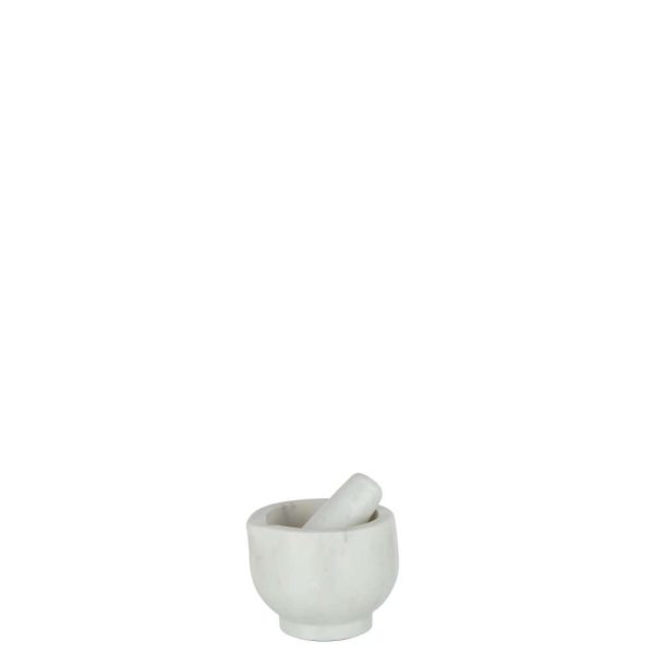 MORTAR+PESTLE MARBLE WHITE