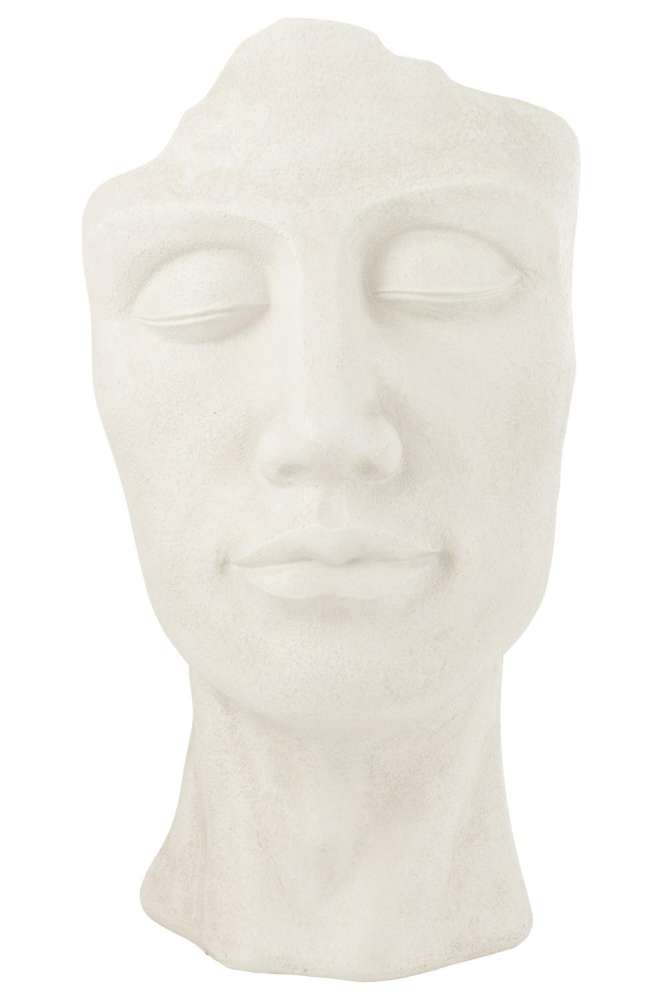 FLOWER POT DAVID CLAY WHITE LARGE