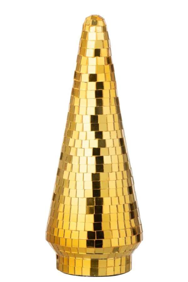 TREE MIRROR GLASS YELLOW LARGE