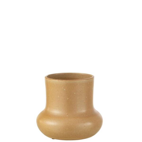 FLOWERPOT ORGANIC CERAMIC BEIGE MEDIUM
